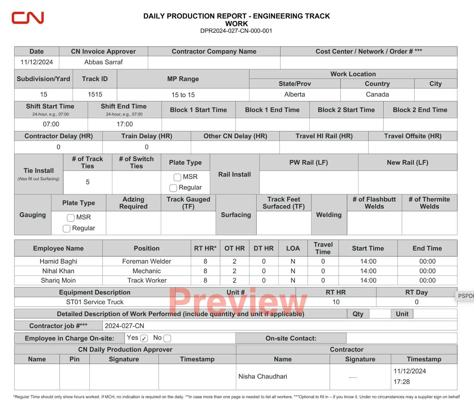 Aimsio's Production Report