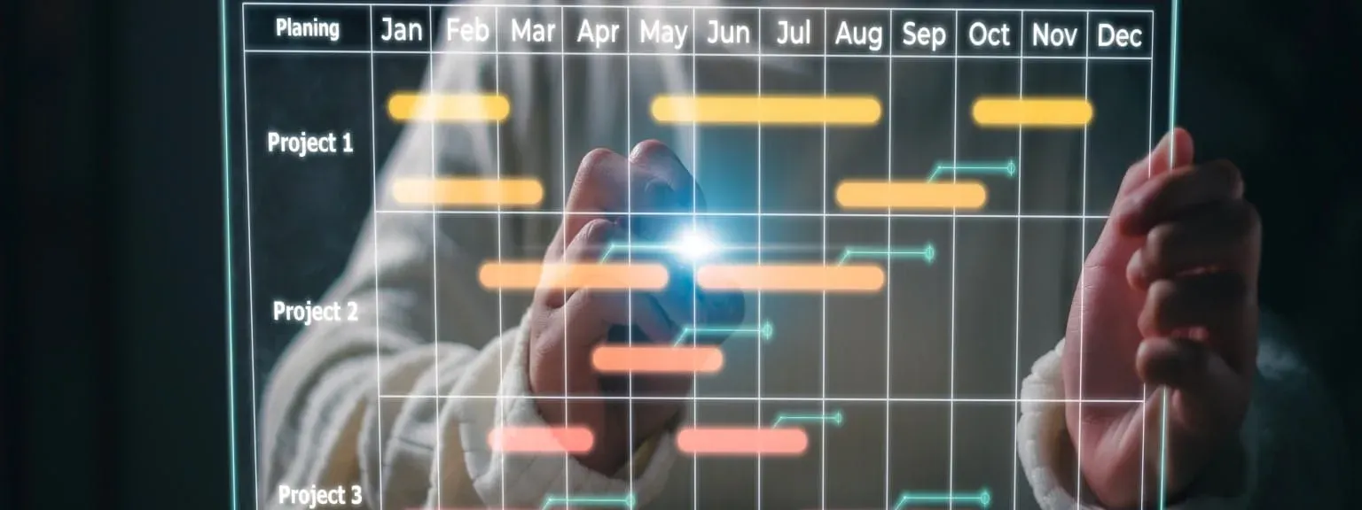 project manager checking schedule
